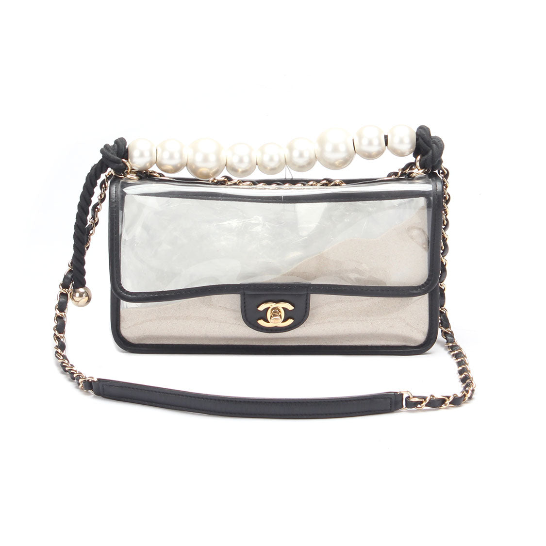 Spring/Summer 2019 By The Sea PVC Flap with Pearl Strap