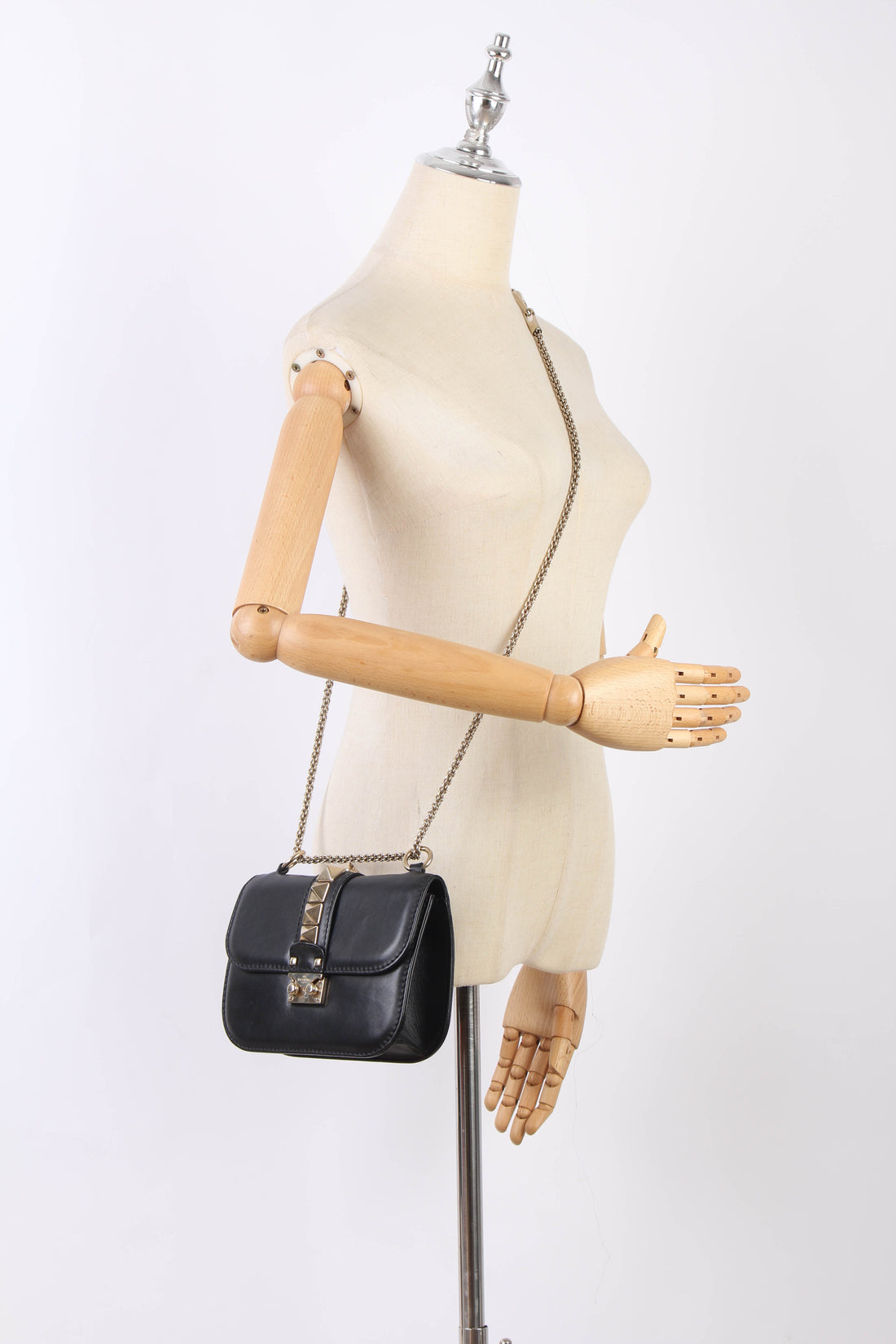 Glamlock Leather Crossbody Bag