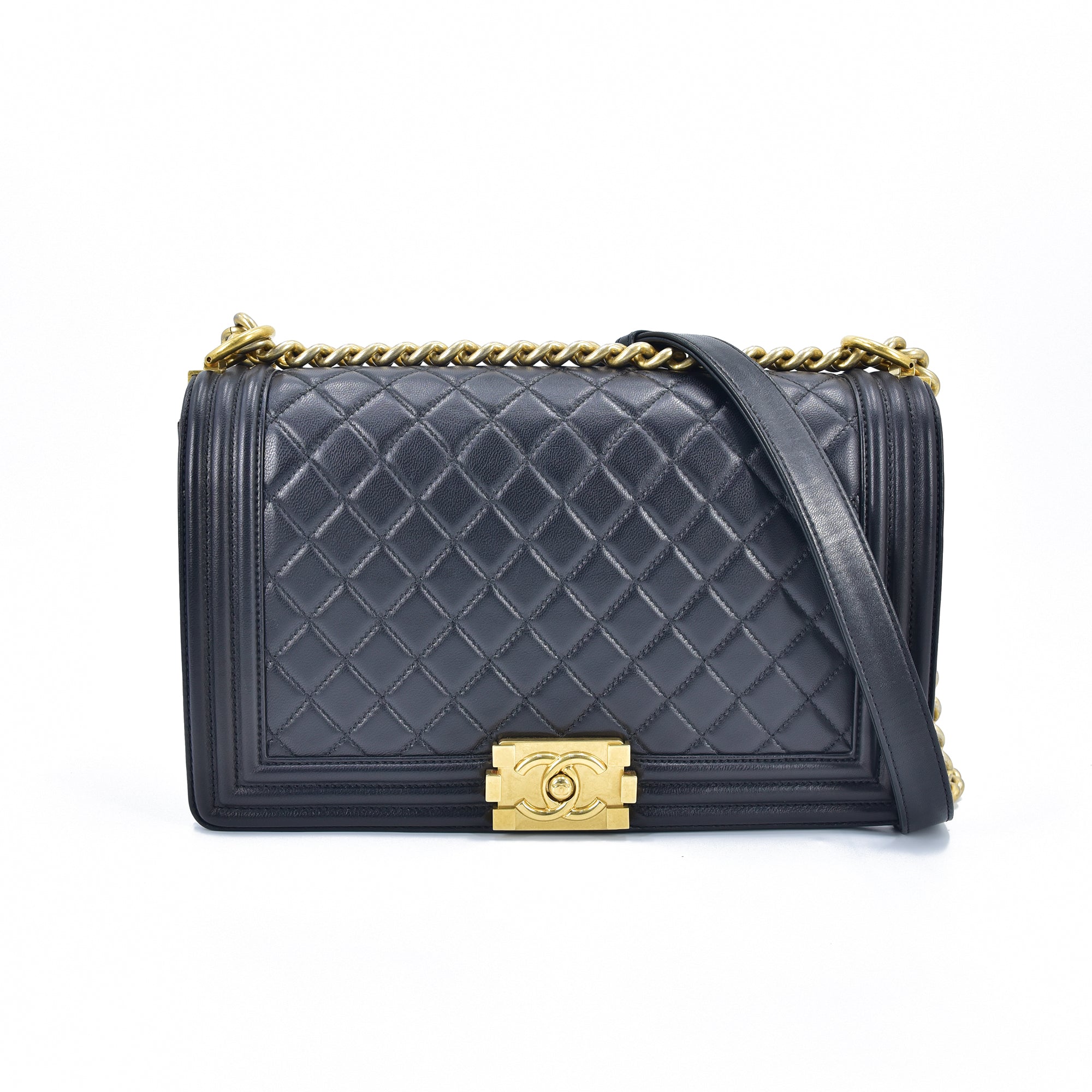 Quilted Leather Le Boy Flap Bag