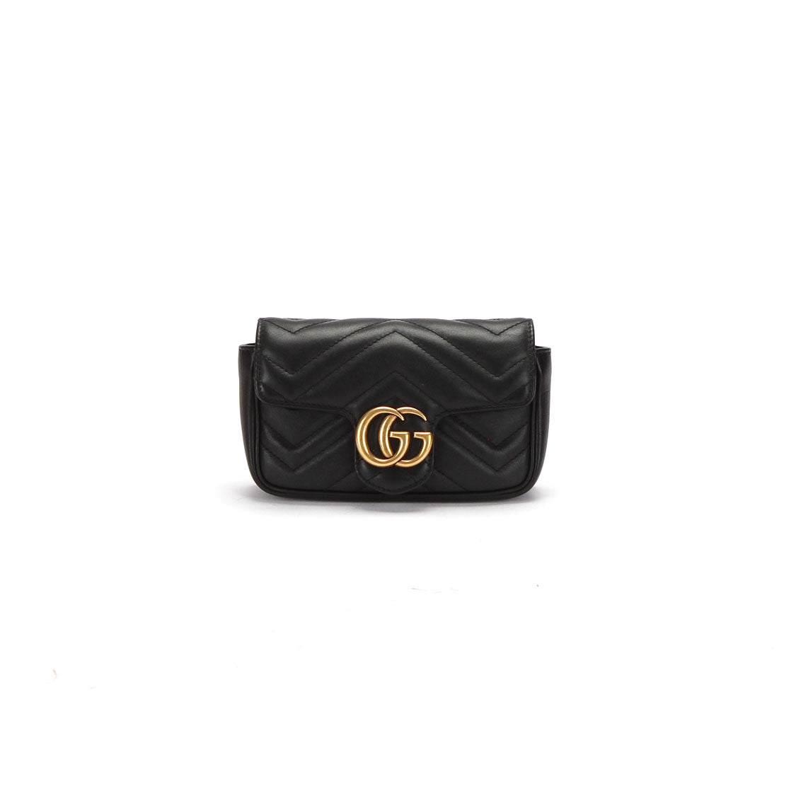Gucci gg Mermont绗缝皮革超级迷你袋476433