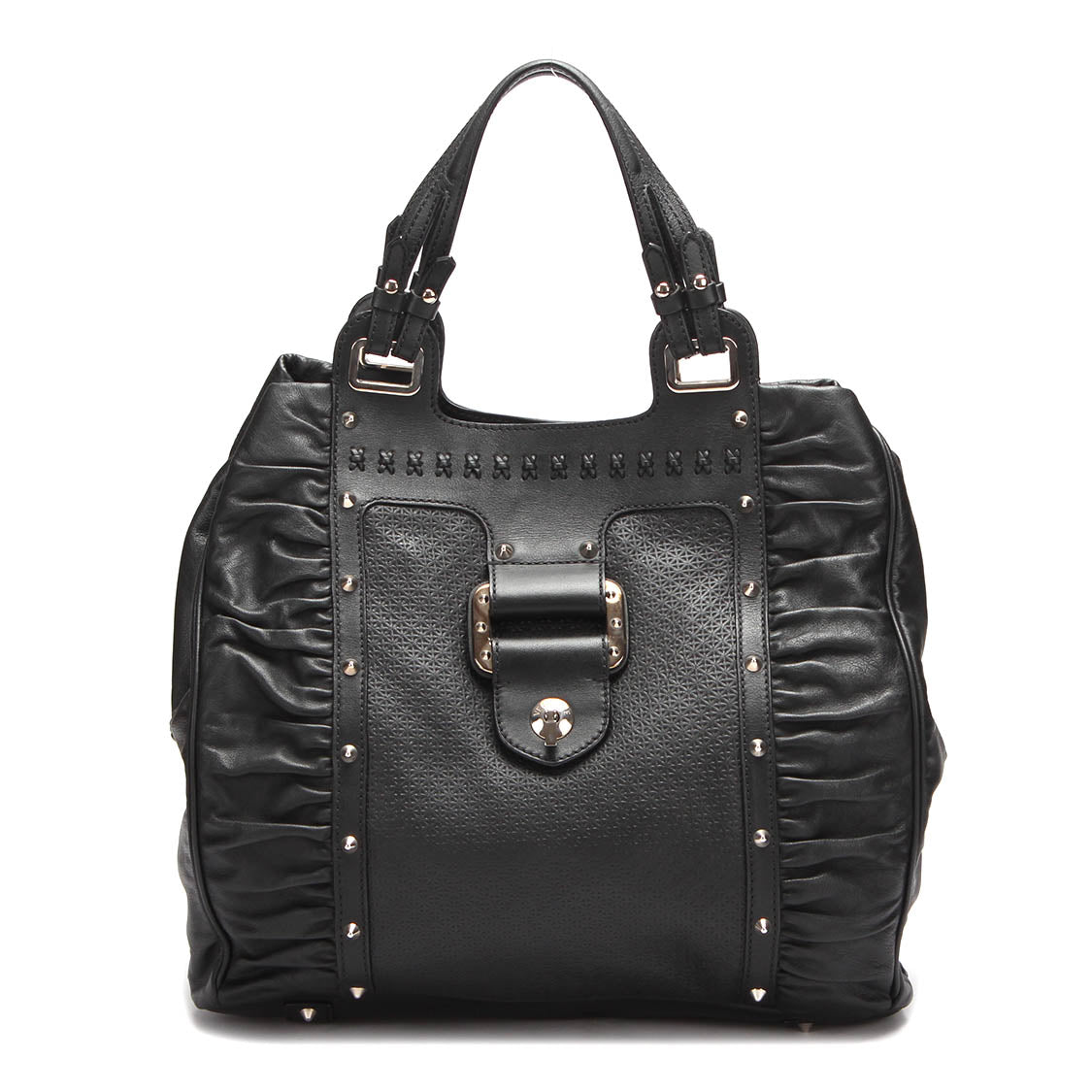 Leather Stud Tote Bag