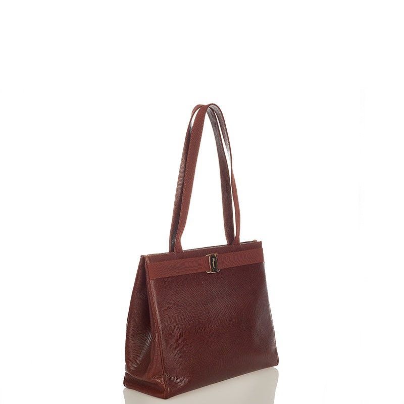 Vara Bow Embossed Leather Toteバッグ
