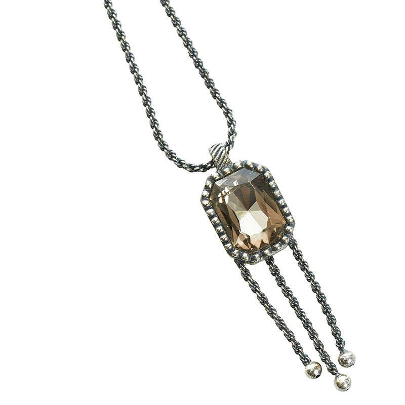 Crystal Pendant Chain Necklace