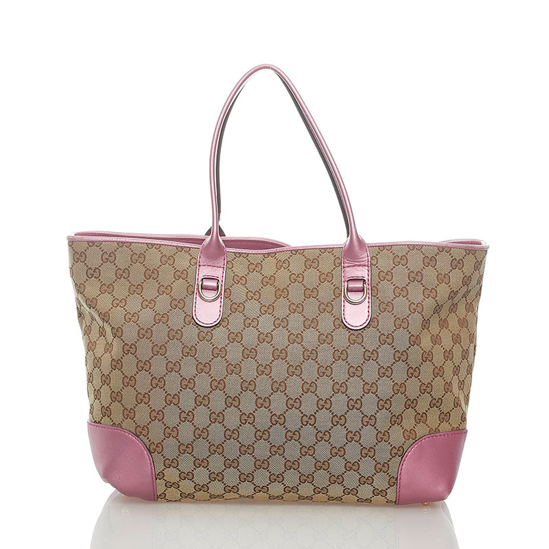 GG Canvas Heart Bit Tote 269956