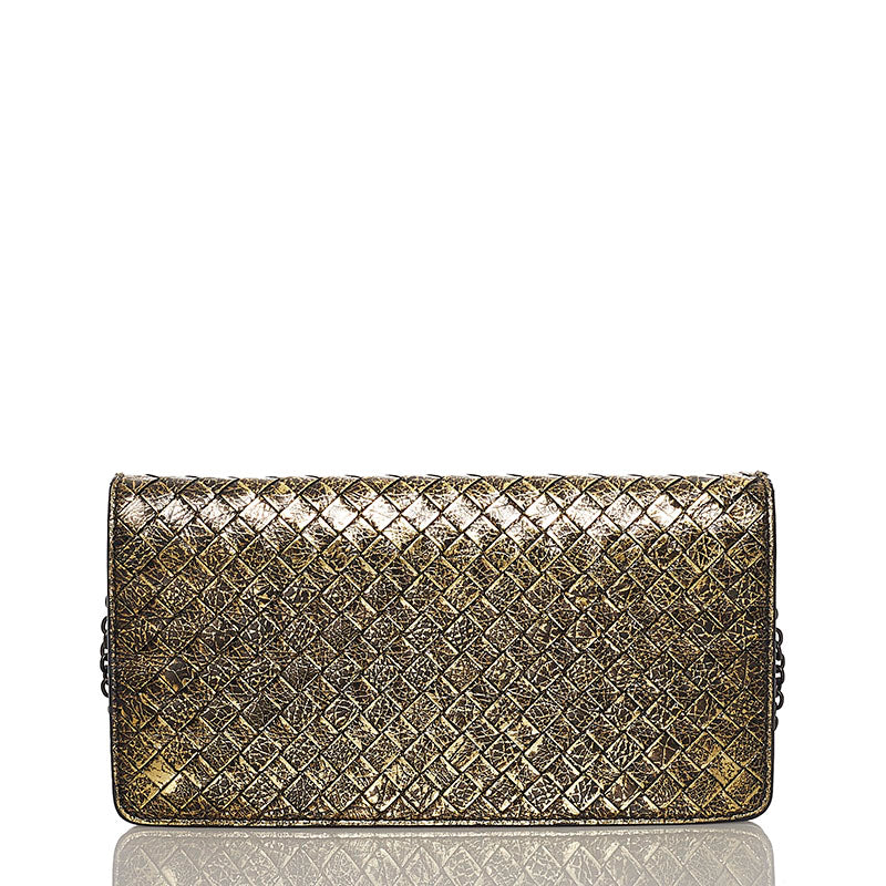 Metallic Intrecciato Chain Should Bag