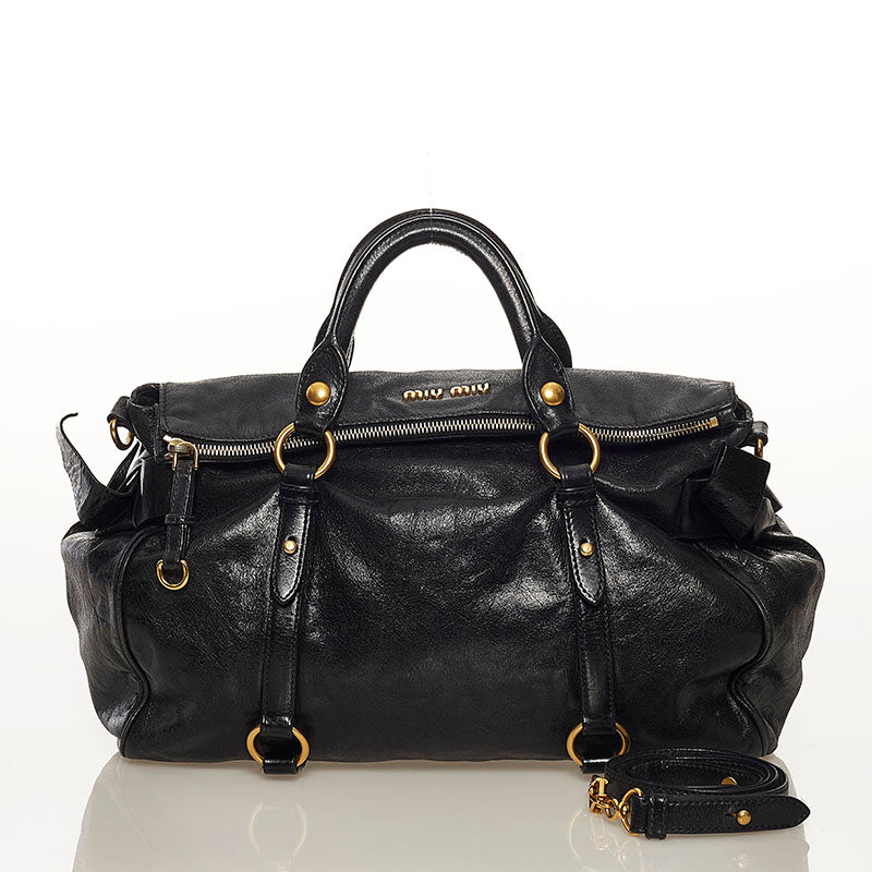 Vitello Lux Bow Handbag