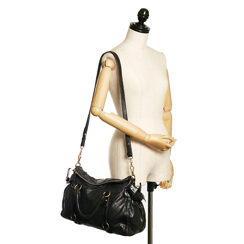 Vitello Lux Bow Handbag