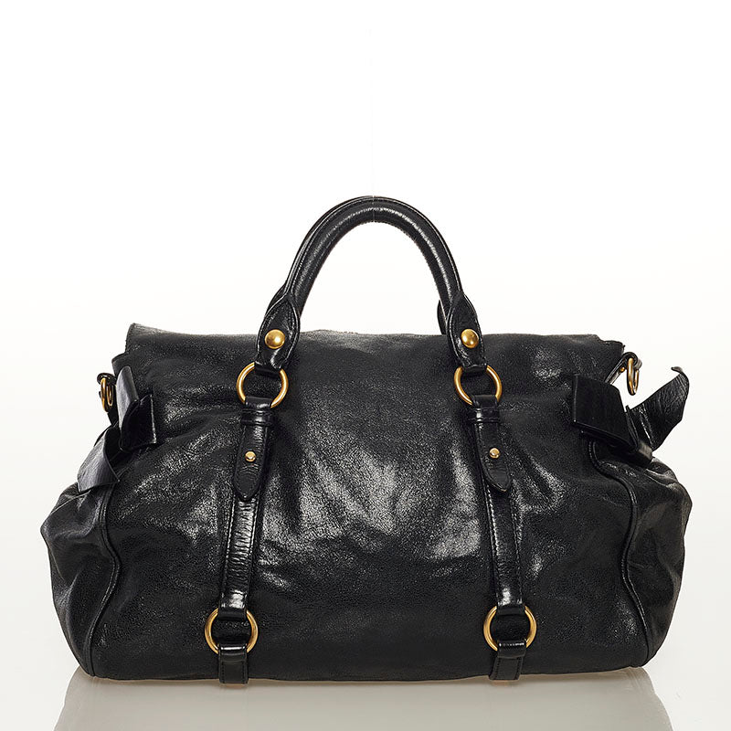 Vitello Lux Bow Handbag