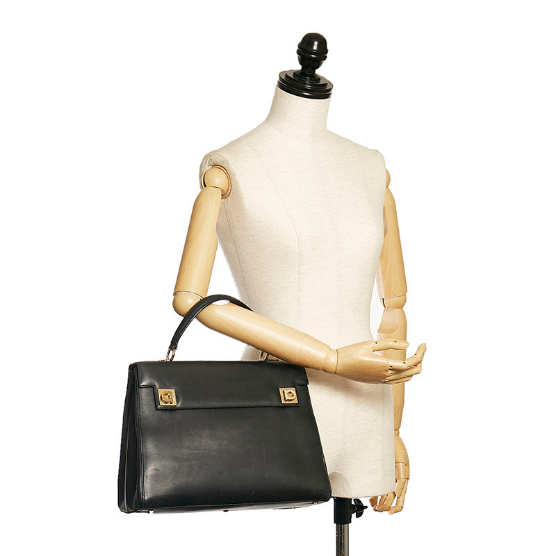 Gancini Leather Handbag