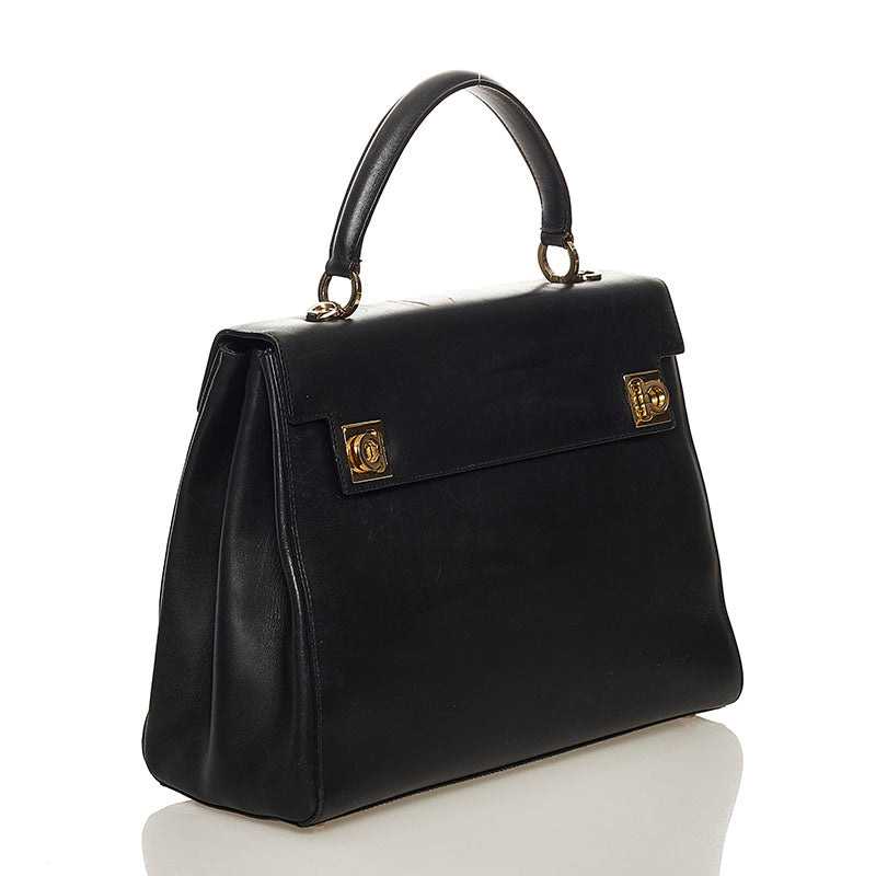 Gancini Leather Handbag