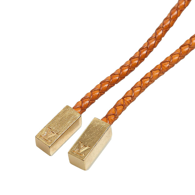 Braided Leather Cord Belt M67302