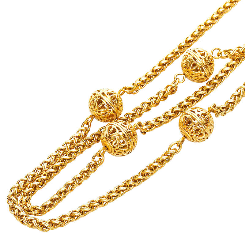Filigree Ball Chain Necklace