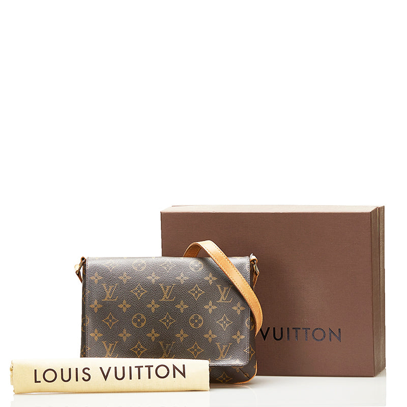 Louis Vuitton Monogram Musette Tango Long Strap M51388 Brown Cloth  ref.1034122 - Joli Closet