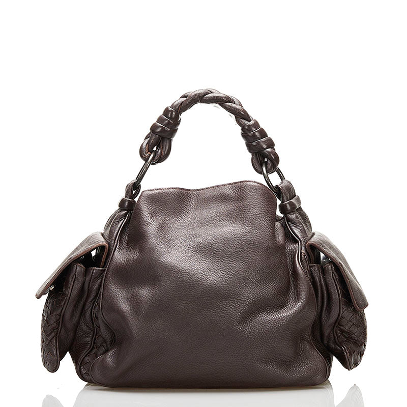 Intrecciato Leather Hobo Bag 144413