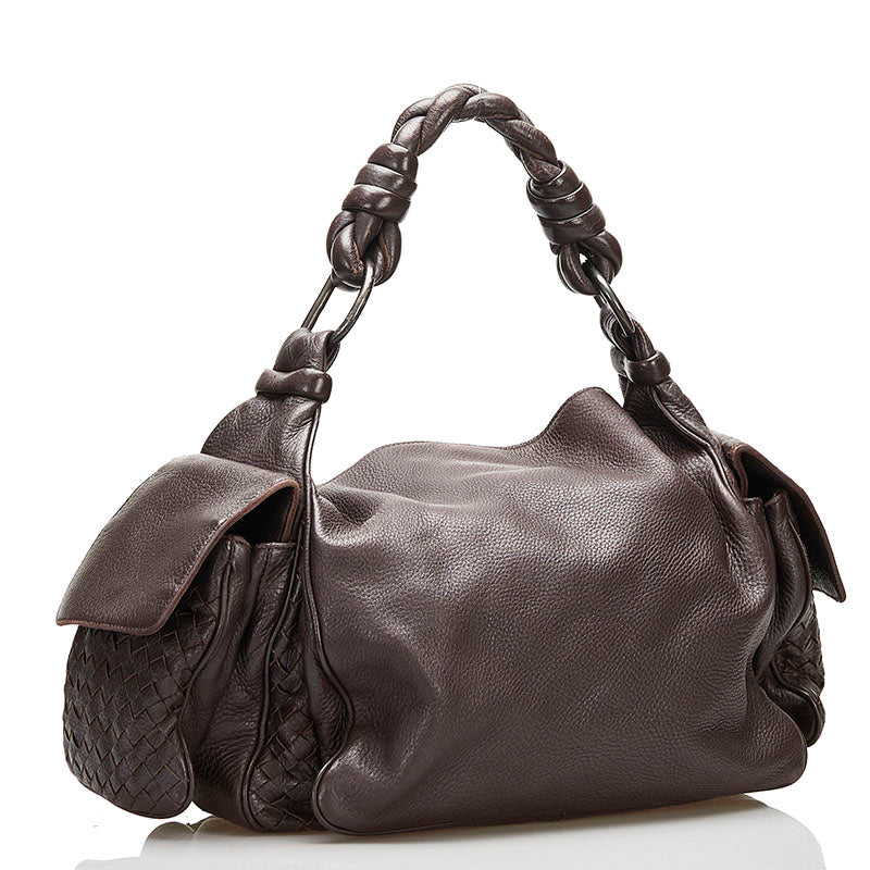 Intrecciato Leather Hobo Bag 144413