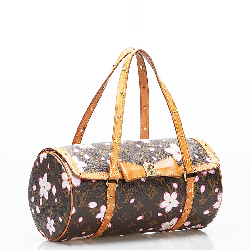 Louis Vuitton Monogram Cherry Blossom Papillon 30 Canvas Handbag M92009 in Good condition