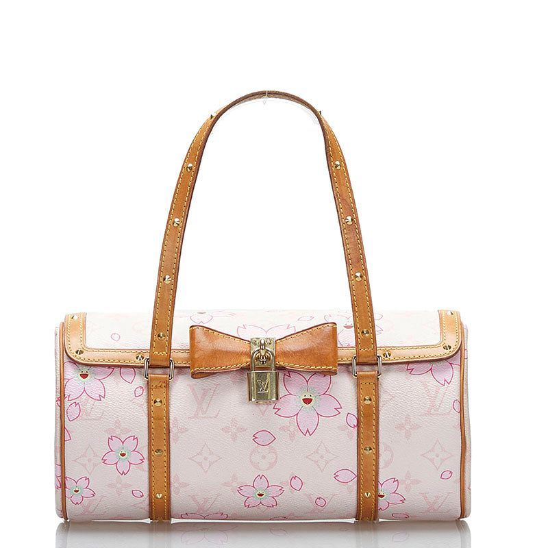 Louis Vuitton Monogram Cherry Blossom Papillon M92010 Pink Cloth