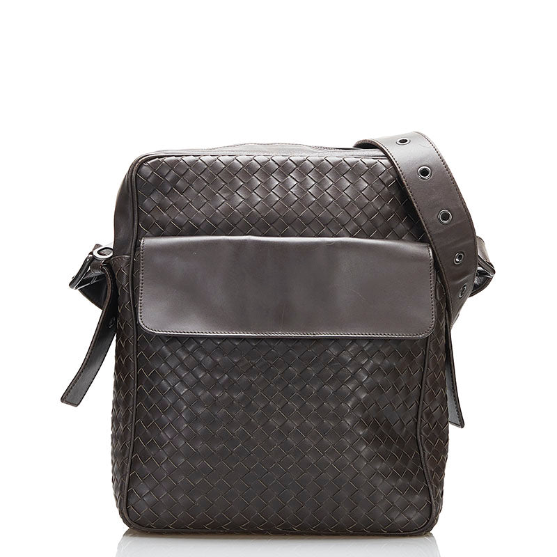 Intrecciato Leather Crossbody Bag 180215