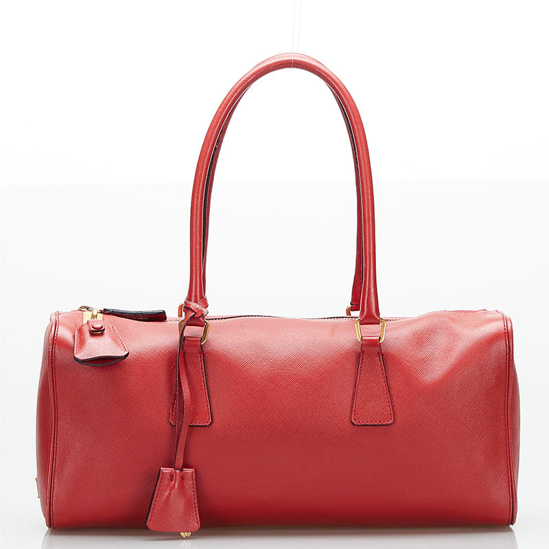 Prada Vitello Daino Boston Bag Leather Handbag BR0227 in Excellent condition