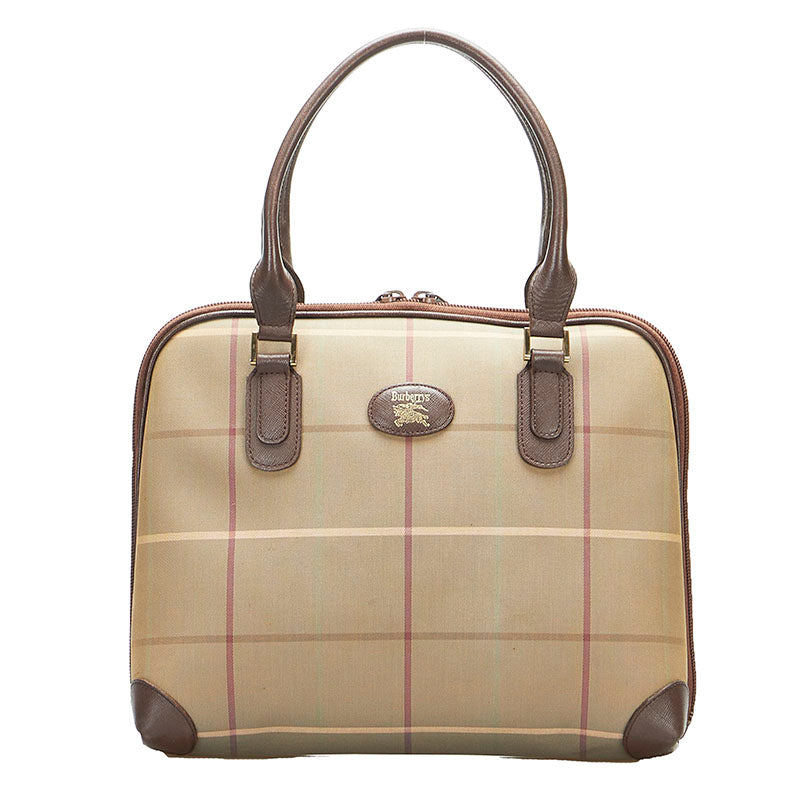 Burberry Plaid Canvas Handbag Canvas Handbag in Excellent condition