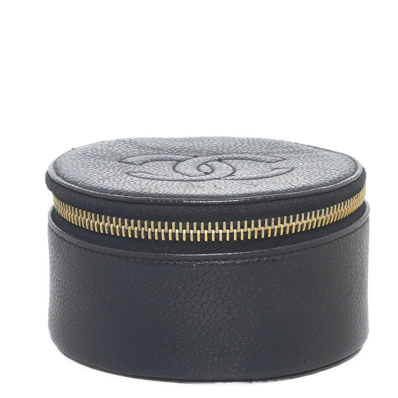 Caviar Round Vanity Case