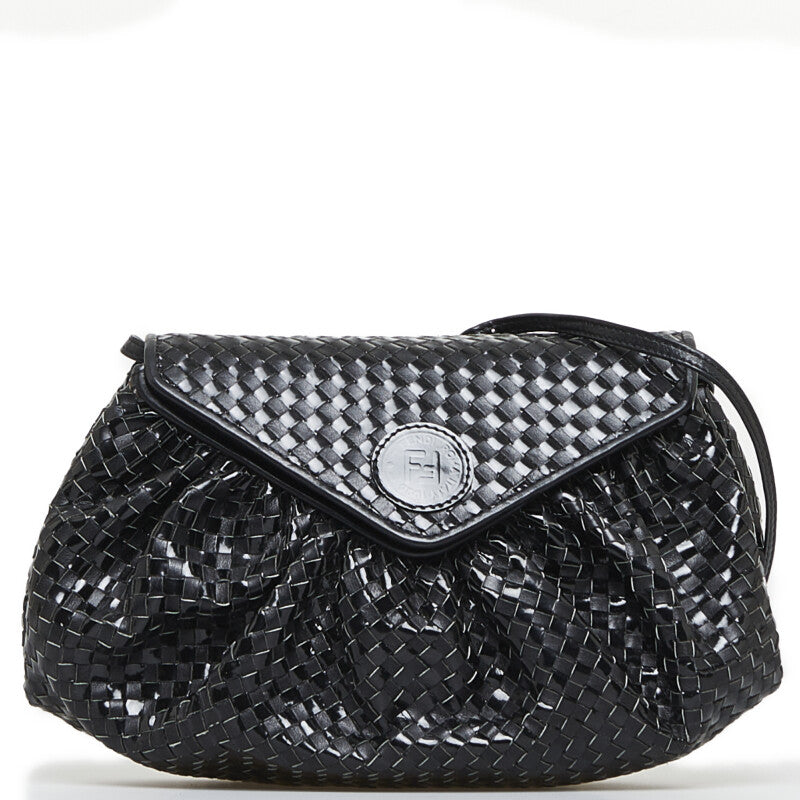 Woven Leather Crossbody Bag