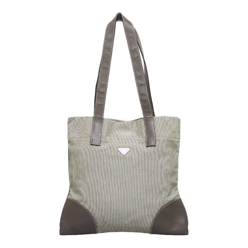 Canvas and Leather Tote Bag