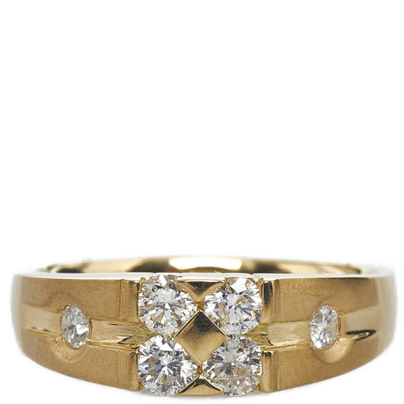 No-brand, 0.52ct Diamond, Women's Ring, Size 12.5, K18 Yellow Gold (Pre-owned)
