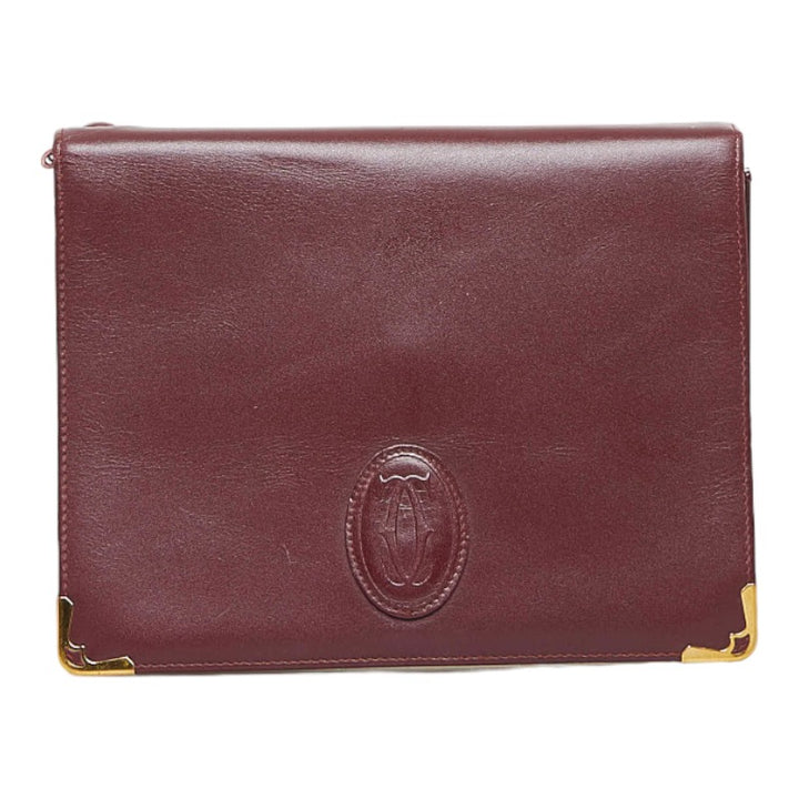 Must de Cartier Leather Clutch Bag