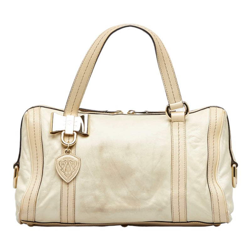 Gucci Leather Duchessa Boston Bag Leather Handbag 181487 in Fair condition