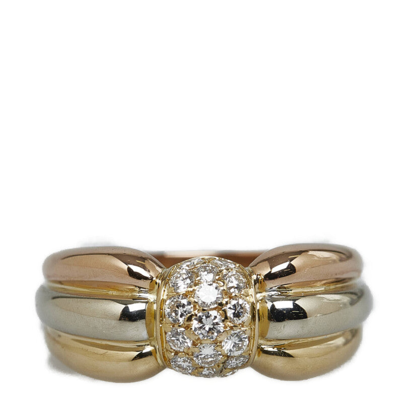18K Tricolor Diamond Ring