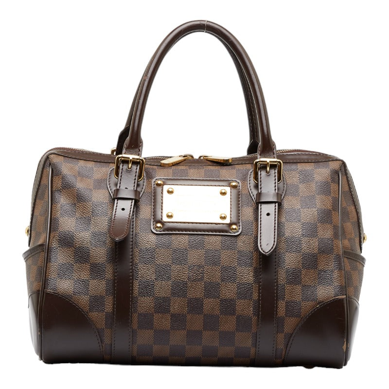 Louis Vuitton - Damier Ebene Canvas Leather Berkeley Top Handle Bag