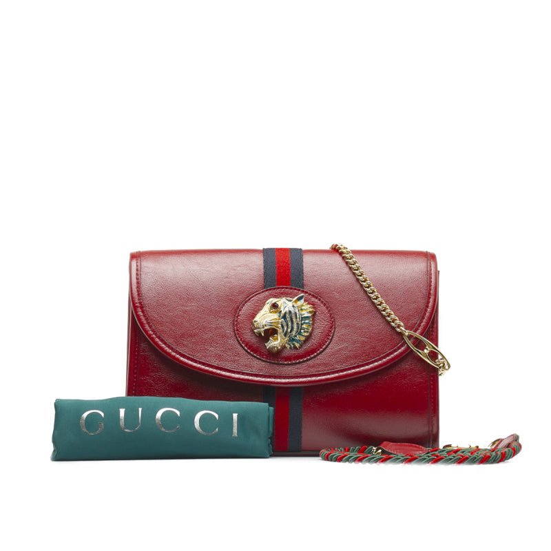 Gucci Small Rajah Leather Shoulder Bag Leather Shoulder Bag 570145 in Good condition
