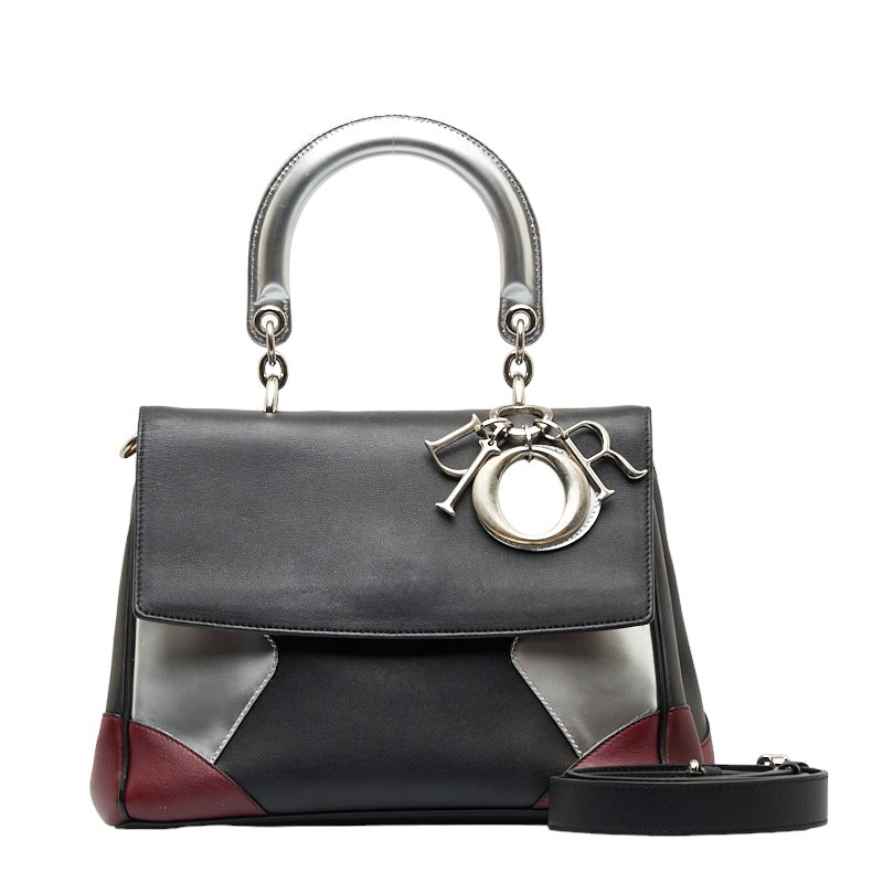 Leather Tricolor Be Dior Flap Bag
