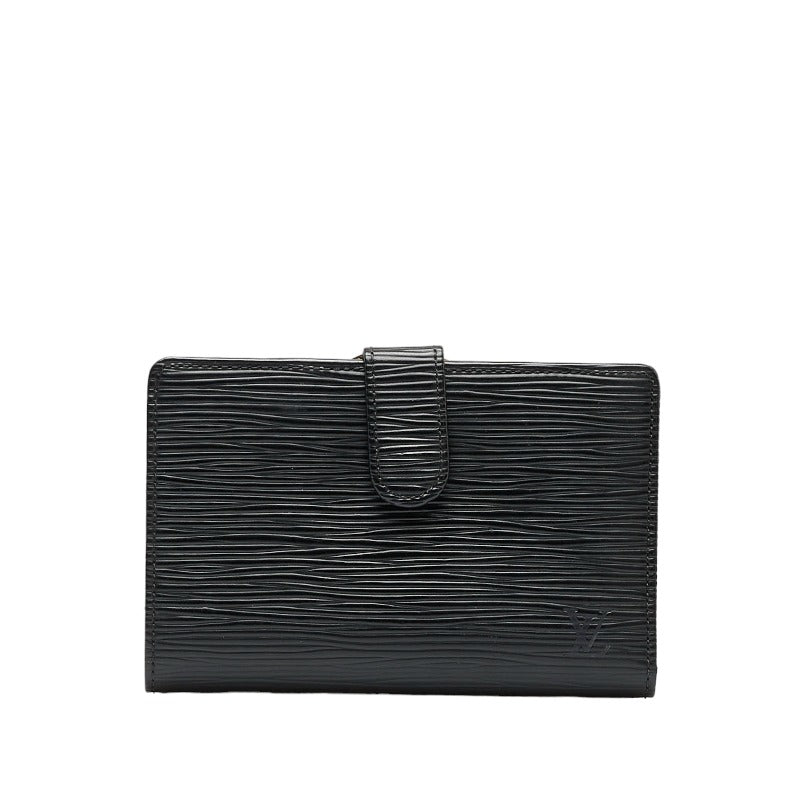 Louis Vuitton French Black Epi Leather Snap Wallet