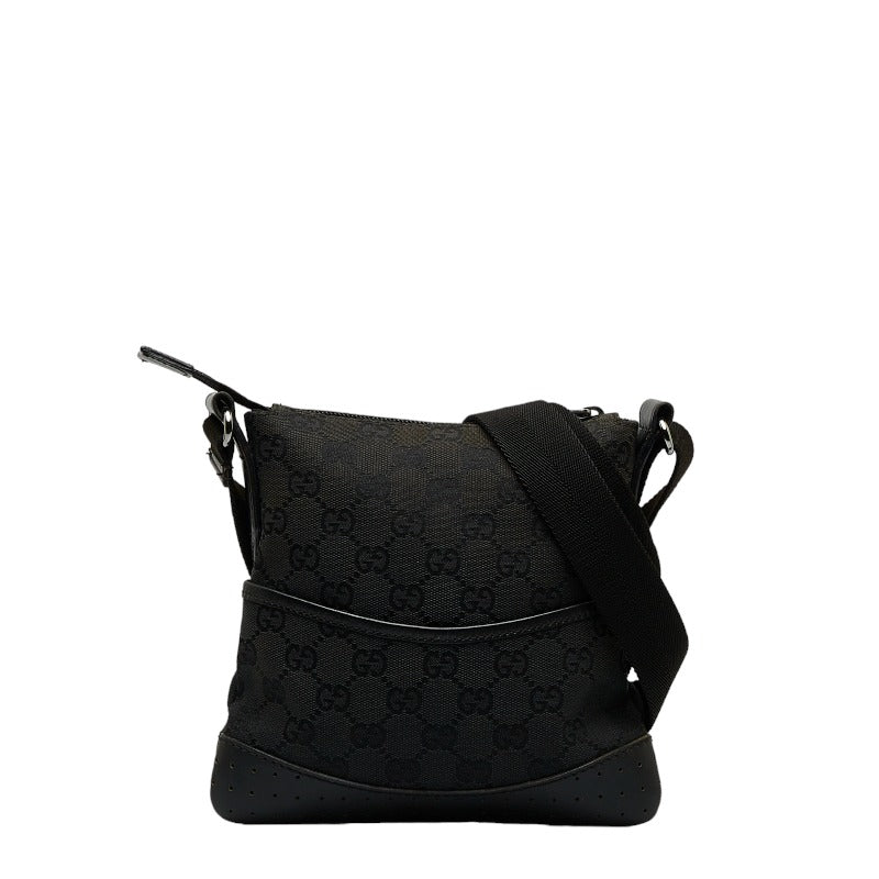 Gucci GG Nylon Canvas Messenger Bag in Black