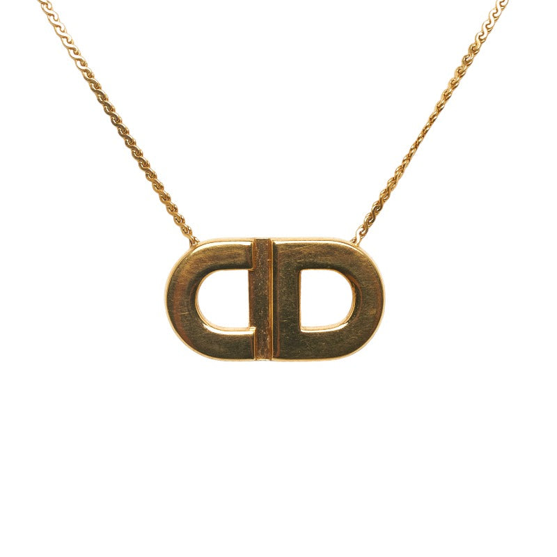 Dior CD Logo Pendant Necklace Metal Necklace in Good condition