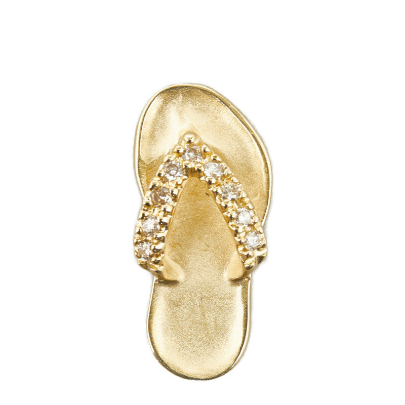 14k Gold Diamond Sandal Pendant