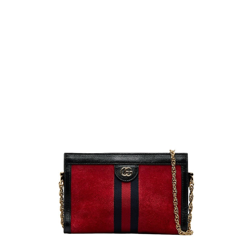 Gucci Suede Ophidia Chain Shoulder Bag Suede Shoulder Bag 503877 in Excellent condition