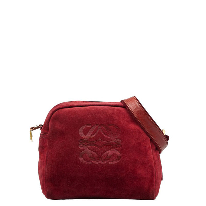 Anagram Suede Crossbody Bag