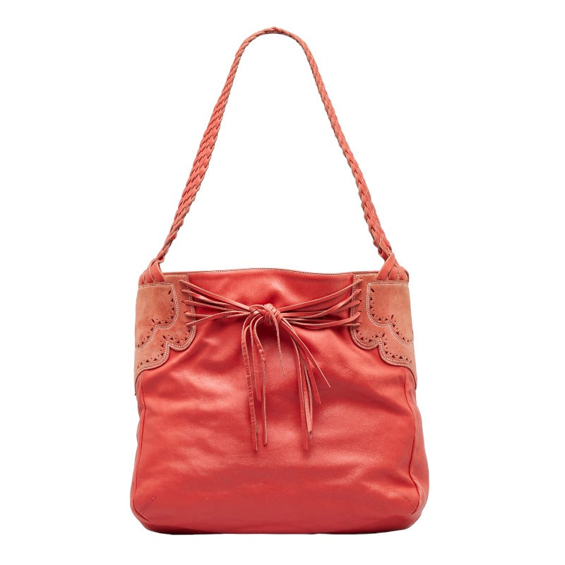Leather Braided Strap Tote Bag