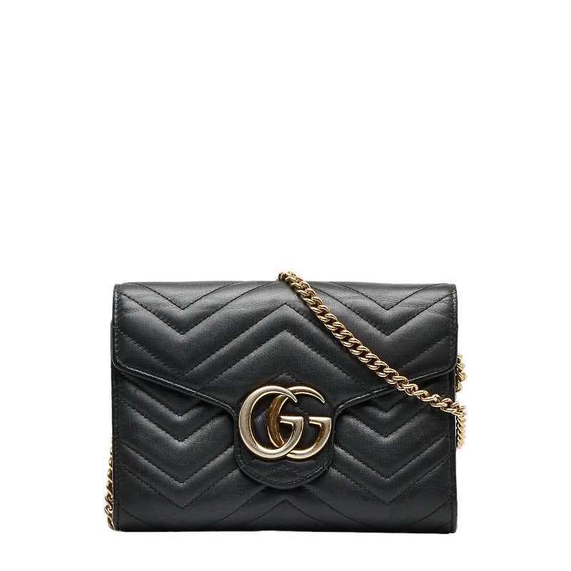 GG Marmont Leather Wallet on Chain 474575