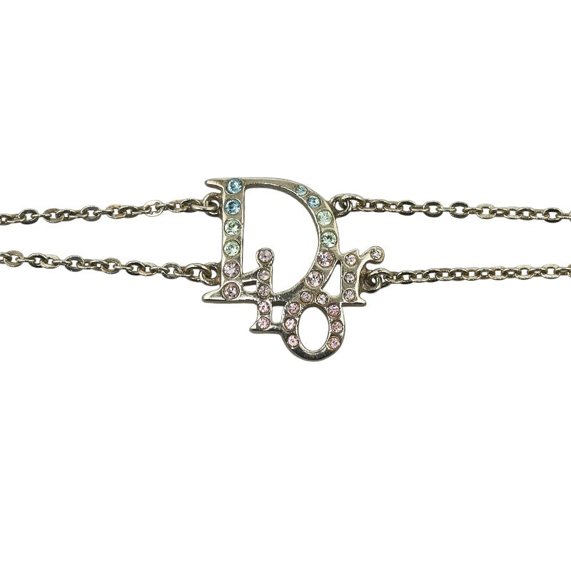 Crystal Logo Double Chain Bracelet