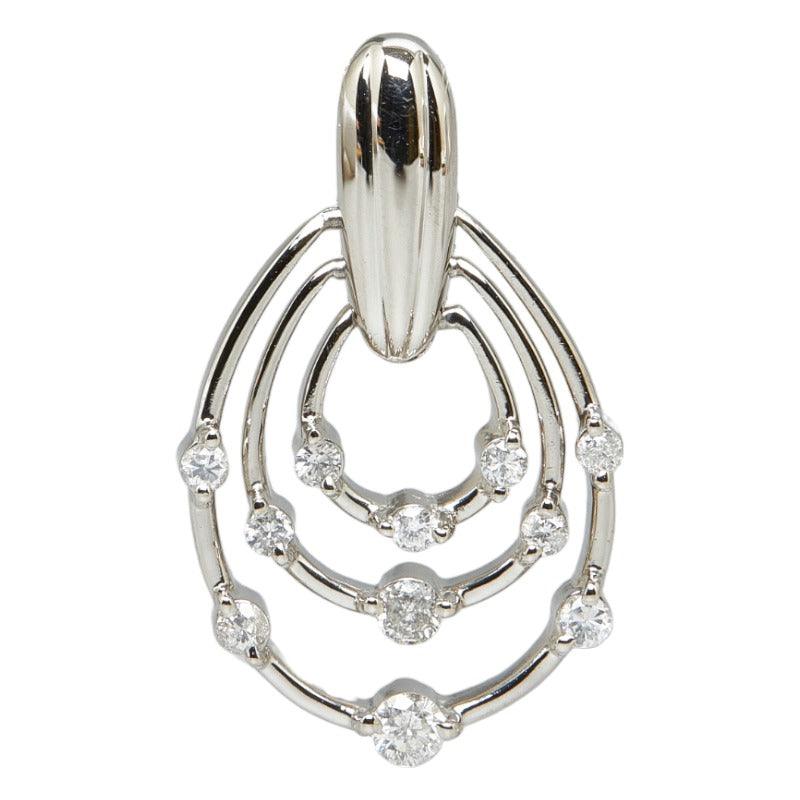 [LuxUness] Platinum Diamond Pendant Metal Pendant in Excellent condition