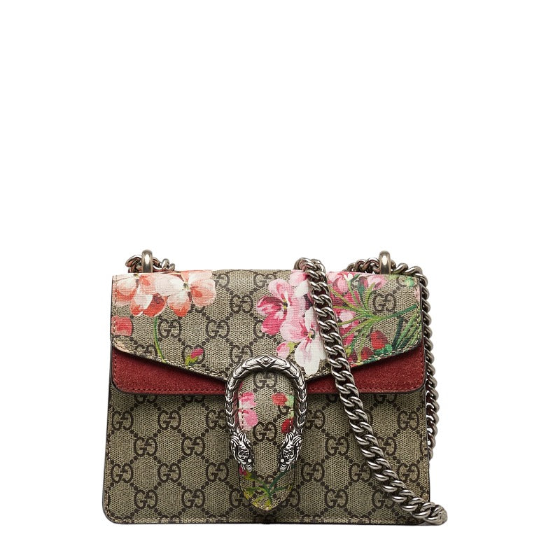 Gucci Mini GG Supreme Blooms Dionysus Shoulder Bag Canvas Shoulder Bag 421970 in Good condition