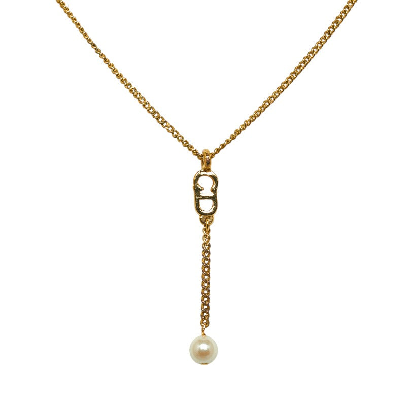 Pearl Drop Chain Necklace