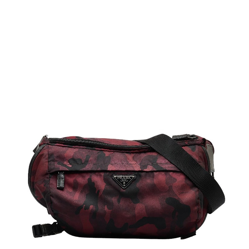 Prada Tessuto Camouflage Messenger Bag Canvas Shoulder Bag VA0991 in Good condition