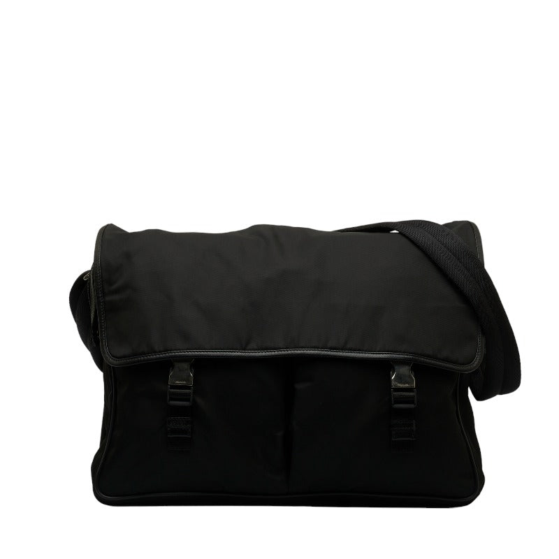 Prada Tessuto Messenger Bag Canvas Crossbody Bag V165 in Good condition