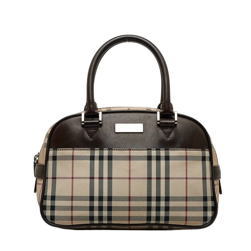 Burberry House Check Canvas & Leather Handbag Canvas Handbag in Good condition