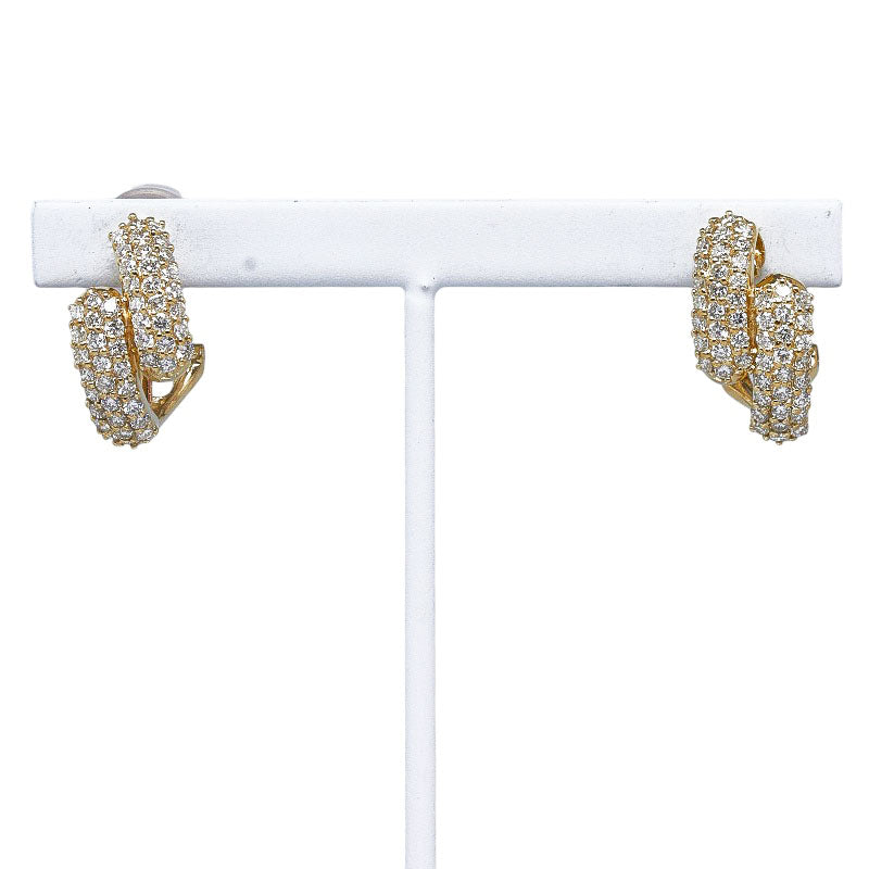 18k Gold Diamond Pave Earrings
